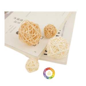 Bolas de ratán decorativas de calidad superior ideales para aromaterapia y juguetes para mascotas - Product Image 1
