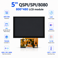 Módulo de Pantalla LCD TFT de 5 Pulgadas, 800x480, Interfaz QSPI SPI 8080, Panel Táctil Capacitivo de Vidrio G+G para HMI Industrial
