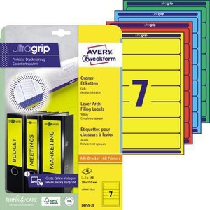 สติกเกอร์ติดปกแฟ้ม Avery Zweckform Ultragrip ขนาด 38 x 192 มม. แบบมีรูเจาะ 140 ชิ้น/แพ็ค สีเขียว - Product Image 3