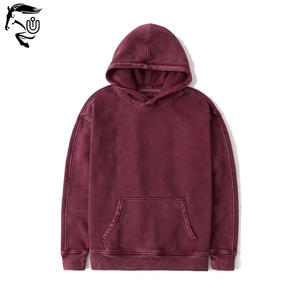 Acid Wash <b>Thermal</b> Pullover <b>Hoodie</b> 100% Cotton Custom OEM Logo Overdyed Oversized Drawstrings Winter <b>Hoodie</b> for Men - Product Image 4