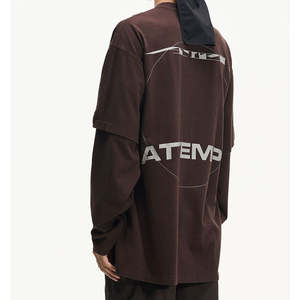 T-shirt double couche de la meilleure qualité, fabriqué en usine, sur mesure, t-shirt double couche de qualité supérieure, t-shirt pour homme fabriqué au Pakistan - Product Image 2