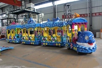 Tren turístico sin rieles eléctrico y diésel para parques de atracciones y turismo, precio de fábrica