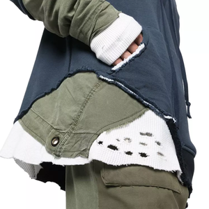 Sweat-shirts à capuche surdimensionnés en coton 100% pour hommes, brodés, confortables et tendance pour l'hiver - Product Image 5