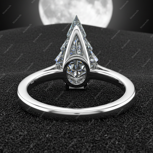 Christmas Tree Diamond Ring Wedding Engagement Jewellery 925 Silver Lab Grown gift for <b>wife</b> husband Under 500 Premium luxury - Product Image 2