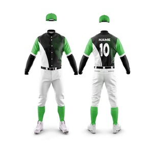 OEM Custom Logo Full Sublimation Breathable Quick Dry High Quality Polyester V-neck <b>Baseball</b> Uniform Unisex <b>Set</b> Printed Jerseys - Product Image 5