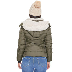 Wholesales Price Women <b>Winter</b> Short Padded Puffer <b>Coats</b> Jackets Outwear <b>Thick</b> Padding Puffer Jackets With Hood - Product Image 5