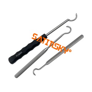 เครื่องมือผ่าตัดสเตนเลสสตีลซ้ายและขวาพร้อมเข็มเจาะขนาด12.5ซม. - Product Image 5