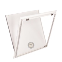 Puerta trampa de acero galvanizado duradero con superficie con recubrimiento en polvo para acceso a techos de paneles de yeso, mantenimiento eléctrico y HVAC. ¡Compre ahora!