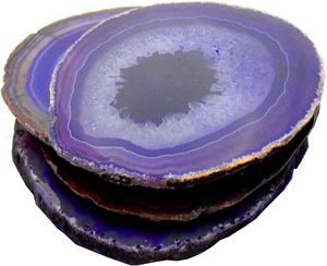 Buen vendedor posavasos de ágata rebanadas para servir al por mayor cristales artesanías Reiki rocas minerales regalo fiesta boda decoración posavasos - Product Image 3