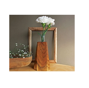 Vase antique sculpté à la main de style élégant fait à la main de qualité industrielle pour la décoration Pot de fleur en bois pour cadeaux et décoration - Product Image 5