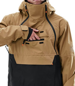 Unisex Waterproof Camouflage Pattern Pullover Winter Jacket Windproof Half Zip Snowboarding Outdoor Sports Spring Front - Product Image 1