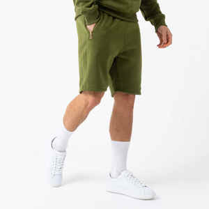 2025 nouveaux hommes respirant coupe régulière 100% coton solide à capuche et short ensemble deux pièces manches complètes avec capuche pour l'été - Product Image 5