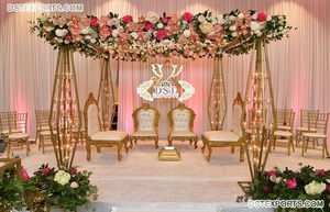 Style marocain mariage Mandap chapiteaux décor cérémonie de mariage métal Chuppah cérémonie décor marocain arc Mandap Structure - Product Image 6
