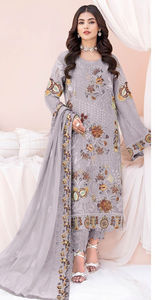 Nuevo traje de trabajo de secuencia de bordado Georgette pesado pakistaní con tela de vestido elegante de colección Dupatta - Product Image 2