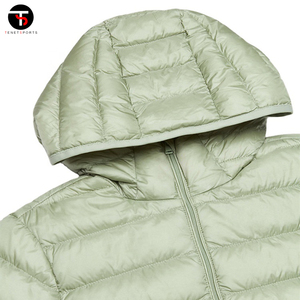 แจ็กเก็ตปลาปักเป้าผ้าฝ้ายแบบปกติสำหรับผู้หญิงมีโลโก้ตามสั่งหมวกมีฮู้ดซับในผ้าไนล่อน - Product Image 5