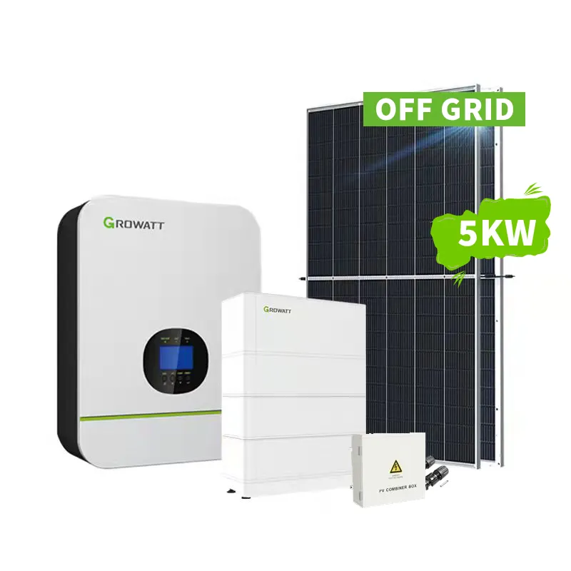 中国の5Kw10kwオフグリッド太陽光発電システム家庭用の新しい太陽エネルギー貯蔵システム5kw