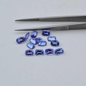 Tanzanite naturelle de qualité supérieure, 6x8 mm, facettée, forme longue et unique, hautement polie, pierres précieuses en vrac pour la fabrication de bijoux - Product Image 1