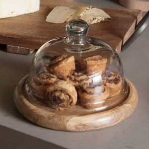 Antique Creations Support à gâteau rond de luxe en bois fait à la main personnalisable - Product Image 1