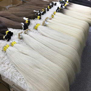 โรงงานผลิตผมต่อแบบตรง เนื้อผมตรงธรรมชาติ คุณภาพดี จัดเรียงเกล็ดผมอย่างเป็นระเบียบ ผมตรงแบบธรรมชาติ เย็บด้วยเครื่องจักรแบบสองชั้น - Product Image 3