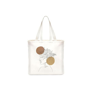 Sac fourre-tout en toile pur coton de qualité supérieure, réutilisable et personnalisé avec logo personnalisé - Product Image 4