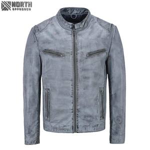 2025 nuevo diseño personalizado chaqueta de cuero de alta calidad precio al por mayor chaqueta de cuero para hombre logotipo personalizado y chaqueta Bomber de 4 bolsillos - Product Image 1