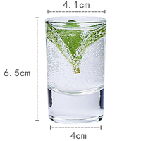 Vaso de Chupito Mini Transparente de Cristal Premium con Logotipo Personalizado, Reutilizable, Base Gruesa y Duradera, Moderno, para Fiestas, Bares y Celebraciones, en Caja