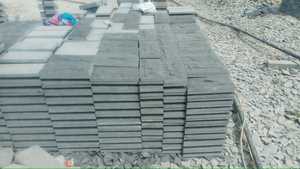 Paneles de pared Rockface de basalto negro natural con revestimiento de piedra exterior con acabado de hongo indio para fines decorativos - Product Image 5