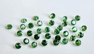 พลอยโกเมนสีเขียว tsavorite ธรรมชาติ2.5มม. เจียระไน-หลวมโกเมนสีเขียว - Product Image 3