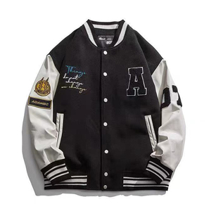 Vestes universitaires en polaire pour hommes veste Letterman de baseball personnalisée tissu polaire d'hiver chaud - Product Image 1