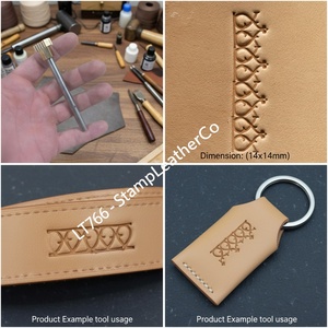 หนัง LT766แสตมป์ออกแบบมงกุฎหรูหรา14x14มม. (5/9 "x 5/9") สำหรับงานฝีมือเครื่องหนัง - Product Image 1