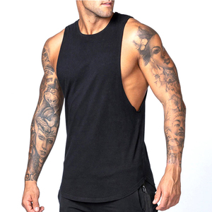 Camisetas sin mangas negras de alta calidad para hombre, ropa de gimnasio de punto transpirable, ajuste holgado para actividades al aire libre, las más demandadas, personalizadas - Product Image 2