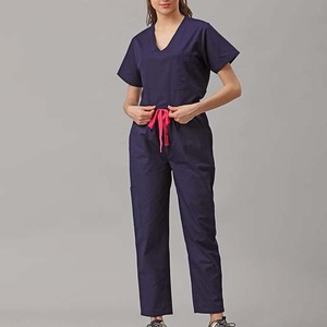 Traje médico Ropa de calle Uniformes de enfermera ajustados Precio barato Uniformes de hospital exfoliantes personalizados Uniformes de enfermera Top de manga corta Joggers - Product Image 2