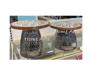 Ensemble de 2 supports à gâteaux de tailles différentes en acier inoxydable et en verre, serveur de desserts de fabrication artisanale - Product Image 4