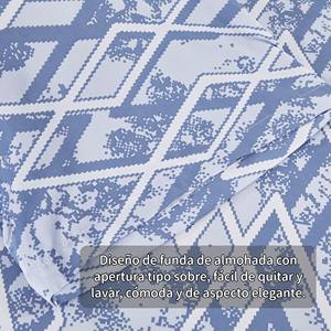 Ensemble de housse de couette moderne à motifs géométriques 100% coton, 3 pièces, avec drap-housse et taie d'oreiller, literie de luxe - Product Image 6