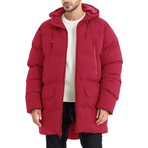 Al Aire Libre de palangre Puffer cremallera chaqueta personalizada cálida impermeable a prueba de viento con capucha hombres Unisex Parka chaquetas de invierno - Product Image 6