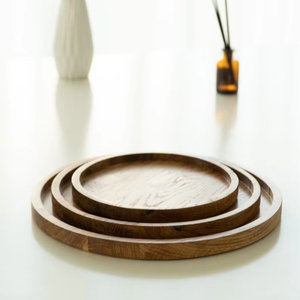 ชุดถาดเสิร์ฟไม้แบบกำหนดเองเป็นมิตรกับสิ่งแวดล้อม พร้อมหูจับและกล่องเล็กๆ ตกแต่งโต๊ะขัดเงาสำหรับใช้ในบ้าน - Product Image 1