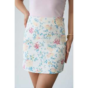 Jupe à motifs blancs et bleus - Product Image 2