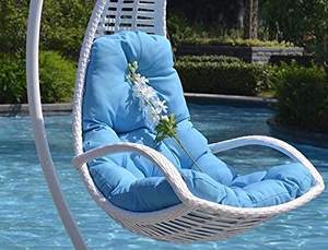 Chaise suspendue en rotin d'extérieur avec auvent, résistante aux intempéries, meubles de jardin pour patio - Product Image 2