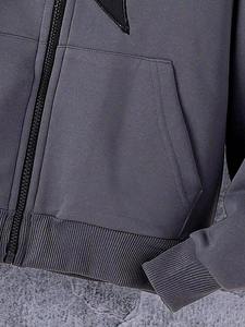 เสื้อฮู้ดซิป โพลีเอสเตอร์/คอตตอน สำหรับฤดูหนาว ปักลาย 3 มิติ ดีไซน์ดิจิทัลสั่งทำพิเศษ คุณภาพสูง สำหรับผู้ชาย กันน้ำ ระบายอากาศ สไตล์สตรีทแวร์ - Product Image 5