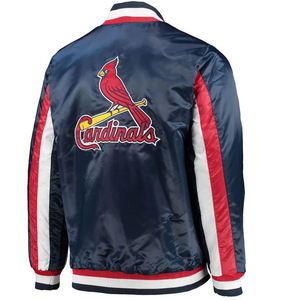 Veste bomber universitaire en satin enduit personnalisée de haute qualité, unisexe, hiver, broderie, hockey sur glace, devant, streetwear, respirante - Product Image 3