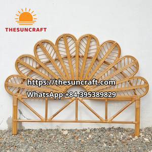 Muebles de dormitorio de Hotel, cabecero de cama de Dalia de ratán hecho a mano Simple moderno, diseño bohemio, apartamento de Vietnam de calidad Premium - Product Image 6