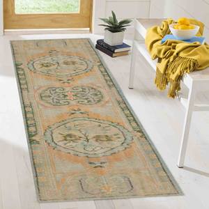 Alfombra Grande Estampada para Interiores, Estilo Bohemio Turco, con Diseño Floral Verde Suave, Alfombra Suave No Tejida - Product Image 3