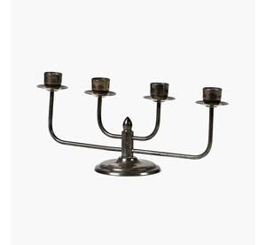 Candelero de Metal Hecho a Mano para Decoraciones Navideñas Elegante Estilo Clásico PARA EL Hogar con Superficie Texturizada Estética para Bodas - Product Image 1