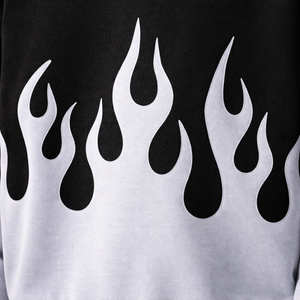 Sudadera Personalizada para Hombre con Estampado de Llamas, Sudadera Informal de Algodón y Felpa, Estilo Urbano, OEM ODM - Product Image 3