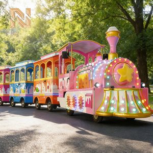 <span class=keywords><strong>Tren</strong></span> sin rieles con luces LED temáticas de dulces Nova Rides, 24 asientos, para niños, para centros comerciales, parques de atracciones, en venta. - Product Image 1