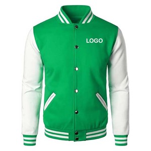 Top Selling High Quality 100%cotton Leather Sleeve Custom Design Embroidery Logo <b>Winter</b> <b>Men's</b> New Design Striped <b>Man</b> <b>Jackets</b> - Product Image 1