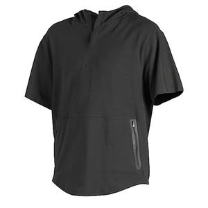 Nouveau design en gros t-shirt demi-fermeture éclair à capuche 100% coton t-shirt pour hommes streetwear hommes vêtements - Product Image 1