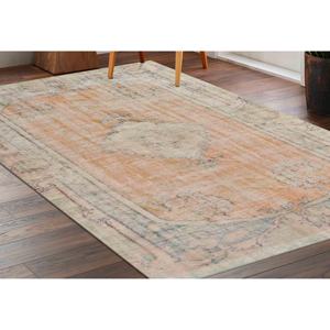 Muted Medallion Printed <b>Rug</b>, Turkish <b>Boho</b> Design for Living Room,Nonwoven Soft <b>Rug</b> - Product Image 1