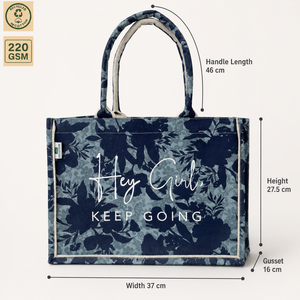 กระเป๋าผ้าแคนวาสพิมพ์ลายบาติกสำหรับผู้หญิง ขนาด 37x27.5x16 ซม. พิมพ์โลโก้ได้ตามต้องการ ใช้ซ้ำได้ เหมาะสำหรับใส่ของไปชายหาดหรือช้อปปิ้ง มีฐาน PP ขายส่ง รับผลิตแบบ OEM ODM - Product Image 2