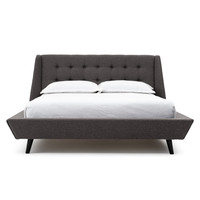 Meubles de chambre à coucher de haute qualité, tête de lit en tissu tufté, Design classique, meubles de chambre à coucher, lit en tissu